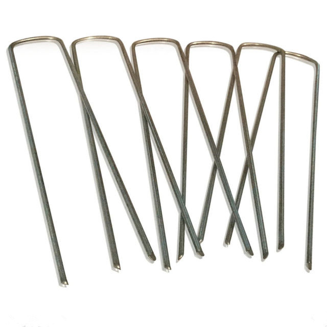 DYGRASS grass Sod Staple Stake Grass U-type Nail Steel Smooth Flat top Turf Nail Manufacturer, Factory