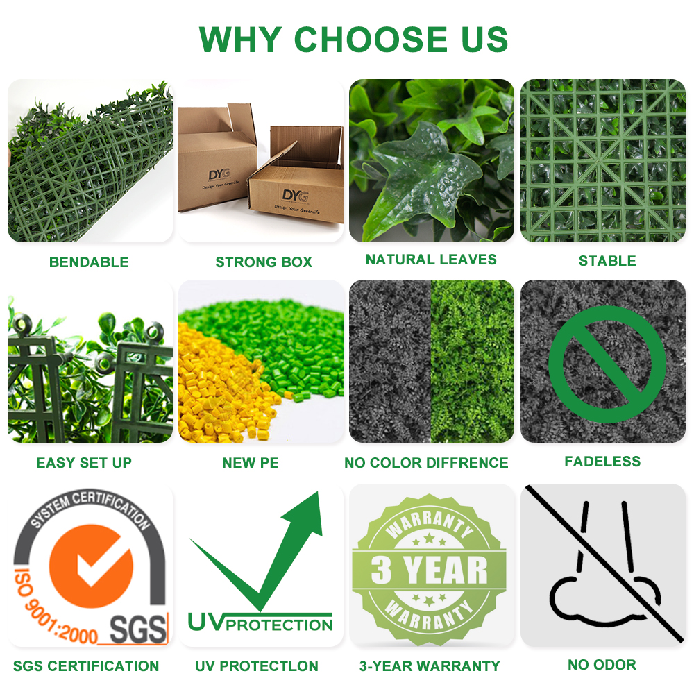 Wholesale Artificial Plant Wall Vertical Garden Plastic Plant Hedge Wall Boxwood Hedge Panel for Home Decoration Manufacturers, Factory