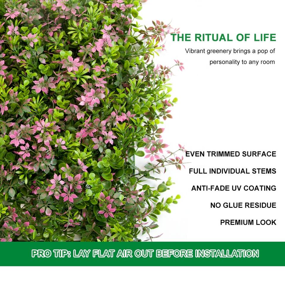 High-Quality Garden Supplies Decor Unti-UV Boxwood Green Hedge Plant Panel Artificial Grass Wall Manufacturer, Factories