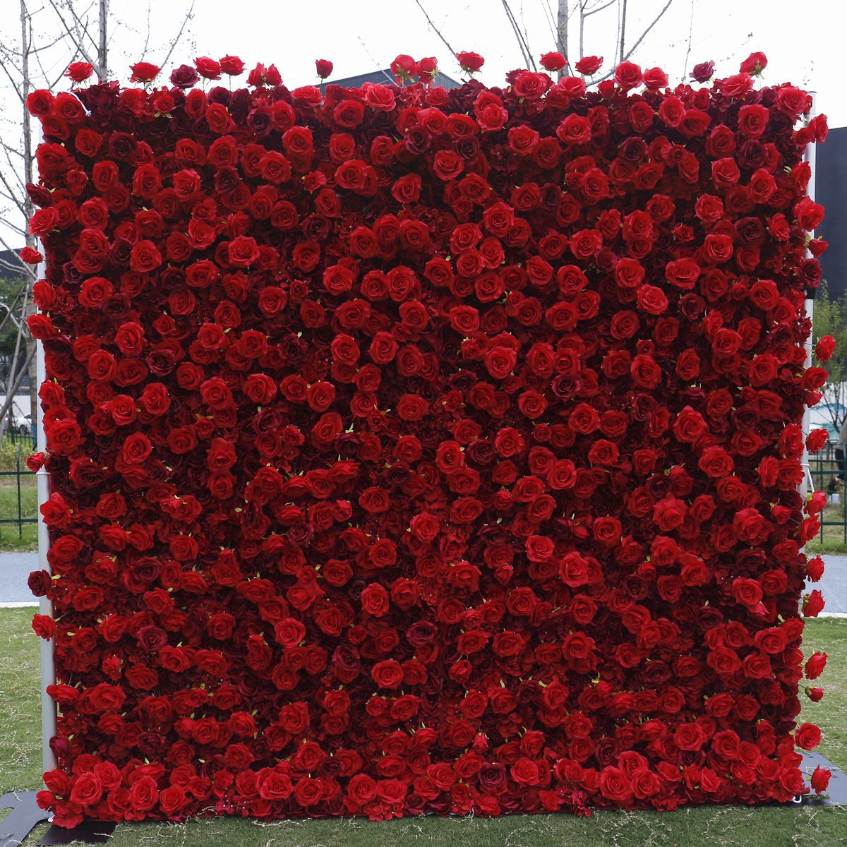 DYGRASS Summer flowers wall artificial white rose 3d hydrangea flower wall backdrop for wedding event stage decoration Supplier, Factory
