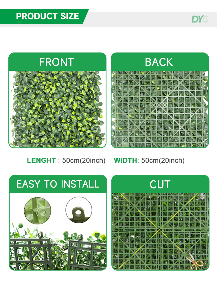 Artificial hedge wall detail 3