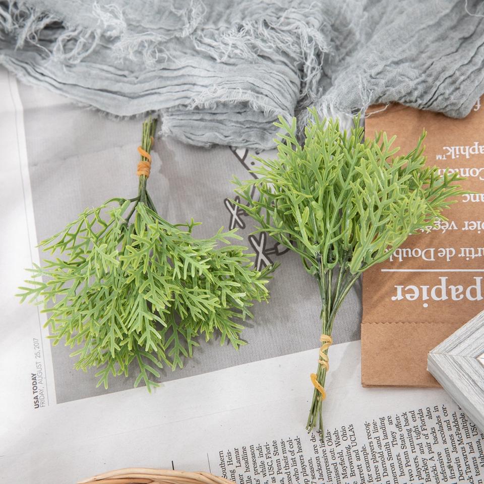 Best Faux Living Wall Accessory Green Plant Bunch Home Decor Artificial Florets Manufacturers, Factory