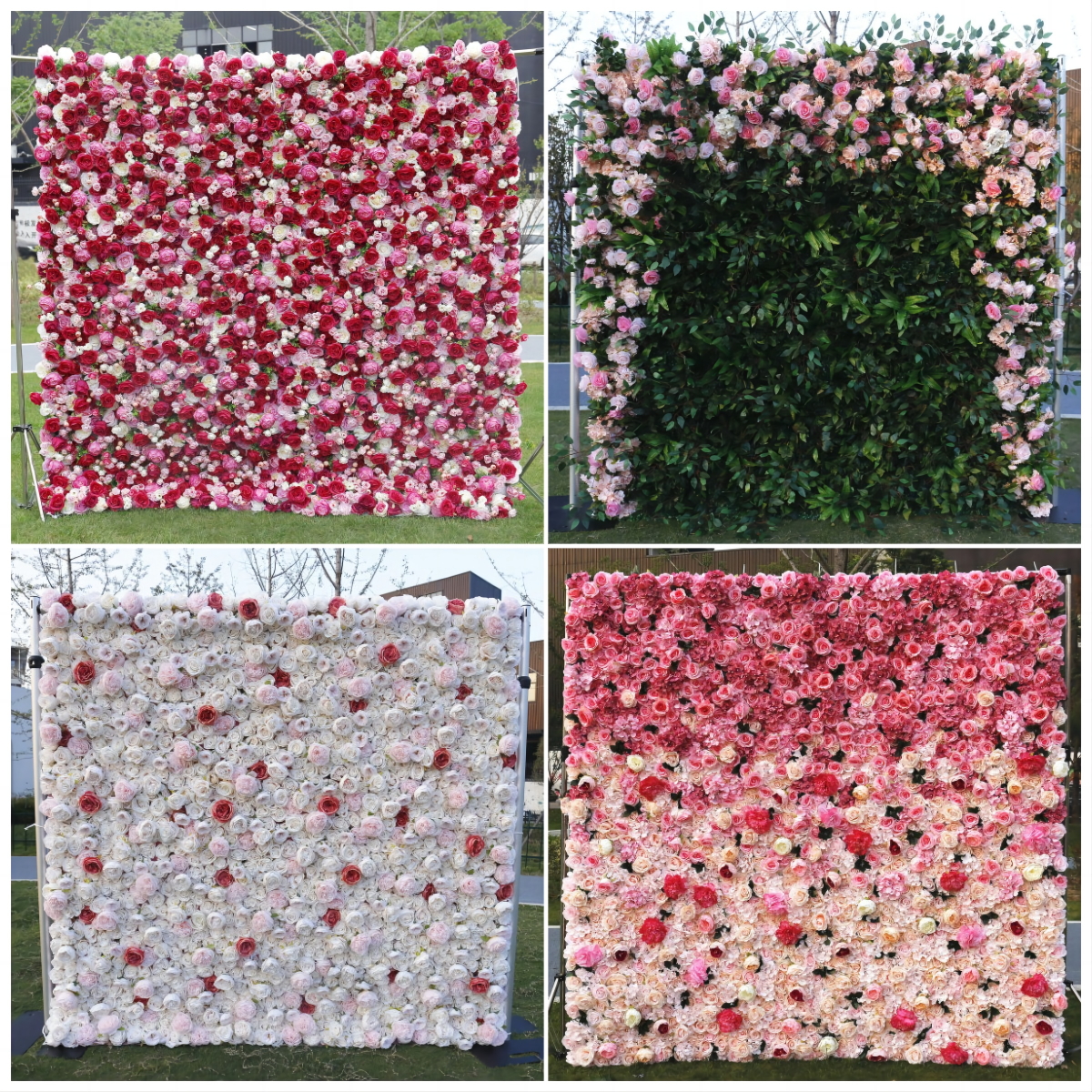 DYGRASS Summer flowers wall artificial white rose 3d hydrangea flower wall backdrop for wedding event stage decoration Supplier, Factory