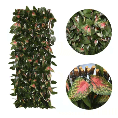 High-Quality Artificial Plant Expandable Willow Fence Trellis Hedge With Different Leaves Suppliers, Factories