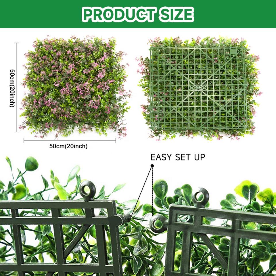 High-Quality Garden Supplies Decor Unti-UV Boxwood Green Hedge Plant Panel Artificial Grass Wall Manufacturer, Factories