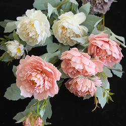 CE Certification Vintage Artificial Peony Silk Flowers Bouquet for Home Wedding Decoration Manufacturers, Factories