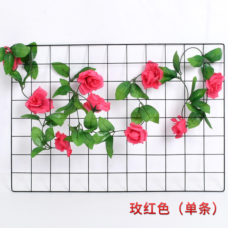 DYGRASS 7.5Ft Artificial rose Flower Garland Fake Silk Rose Flower Vine Leaves Greenery Garland Artificial hanging plant Suppliers, Factories