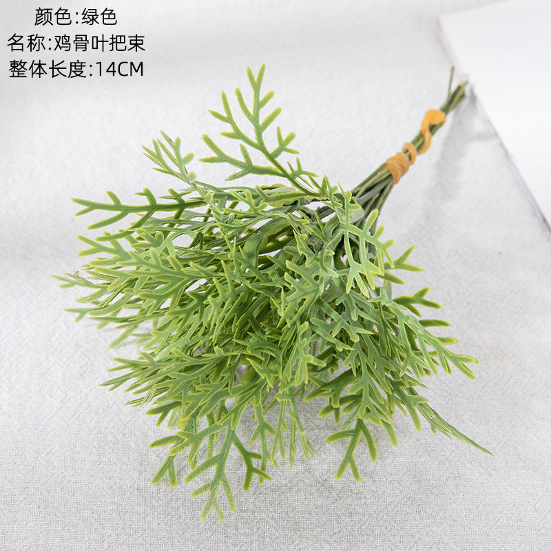 Best Faux Living Wall Accessory Green Plant Bunch Home Decor Artificial Florets Manufacturers, Factory