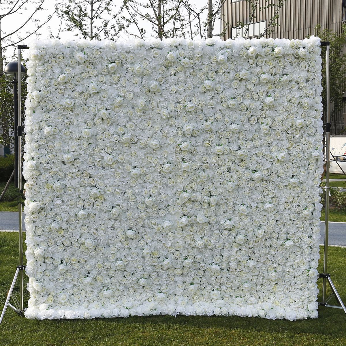 CE Certification 8ft x 8ft Custom 3D 5D Pink White Silk Peony Rose Hydrengea Backdrop Panel Wedding Decoration Artificial Flower Wall Manufacturer, Supplier