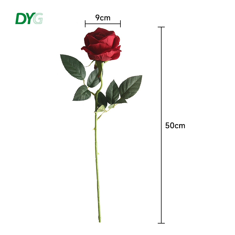 ODM Artificial Red Flowers Pearl Flannel Silk Roses Faux Bridal Wedding Bouquet for Home Garden Party Floral Decor Factory, Factories