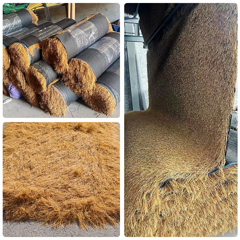 DYGRASS Pe Fireproof Uv Resistant Artificial Thatch 16cm Artificial Thatch Roof Plastic Thatch Manufacturers, Supplier