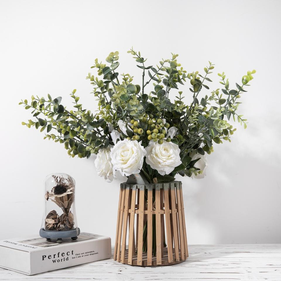 Rose Eucalyptus Wedding Bouquet
