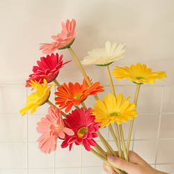High-Quality Real Touch Artificial PU Gerbera Daisy Flower Bouquet Home Wedding Decoration Table Centerpiece Artificial Flower Manufacturer, Factory