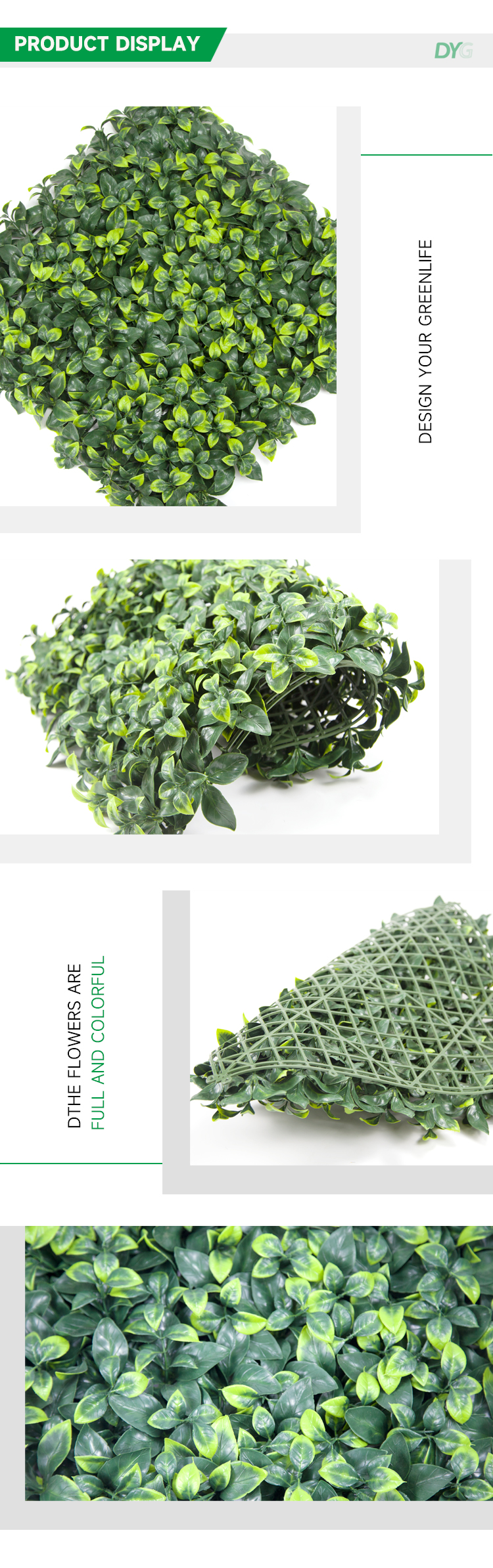 Artificial hedge wall detail 2