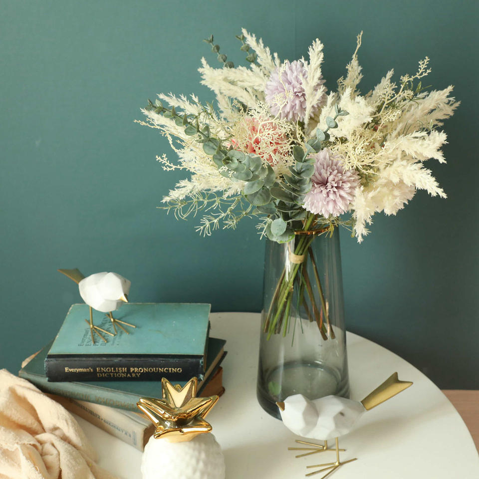 Best Finest Price Real Touch Flowers Bouquet Artificial Flowers Bunch For Wedding Desktop Decoration Supplier, Suppliers