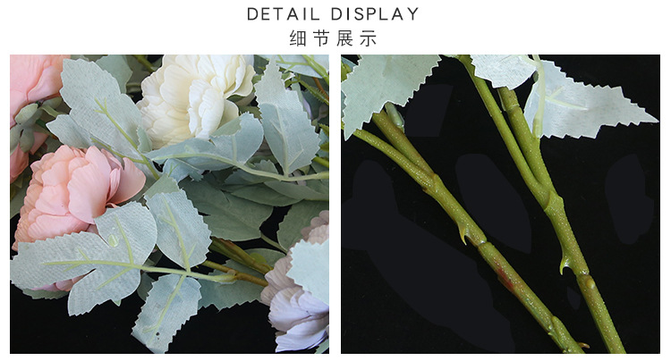 Peonies Artificial Flower Detail 1
