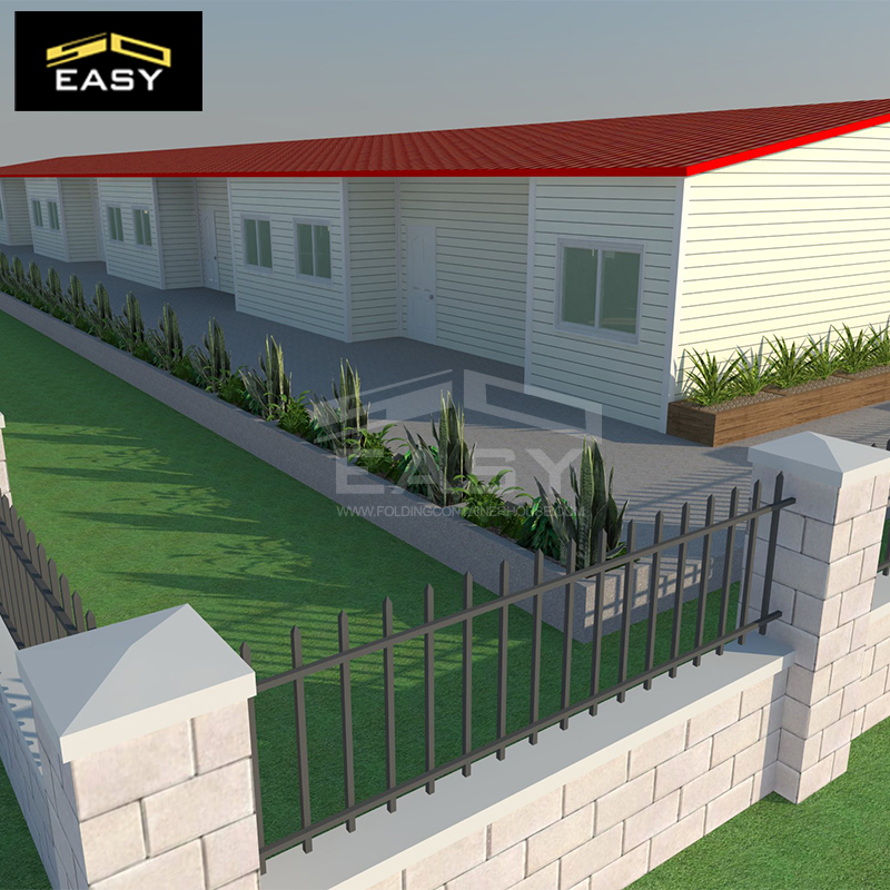 Villa de vacaciones prefabricada de acero ligero para vivir en familia