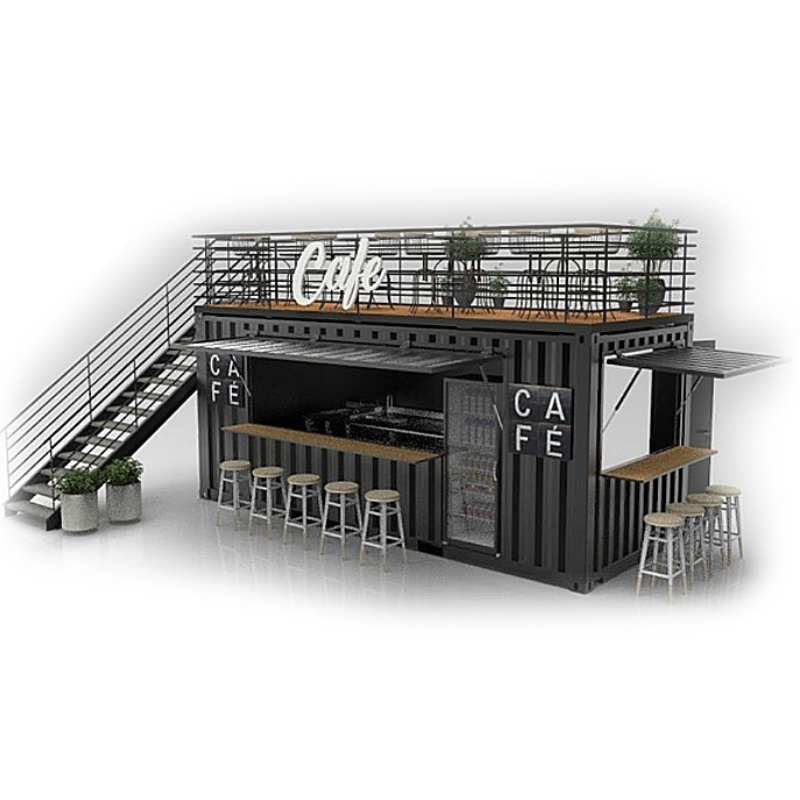 2025 Popular en el mundo tienda bar café portátil de contenedor de envío