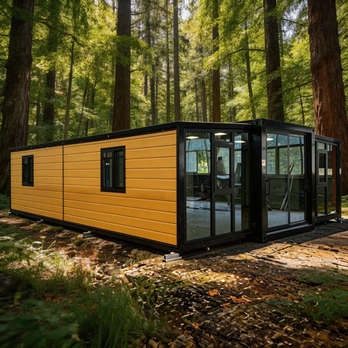 Casa modular expandible de contenedor de acero de ensamblaje rápido, de larga duración, con electrodomésticos, casa prefabricada