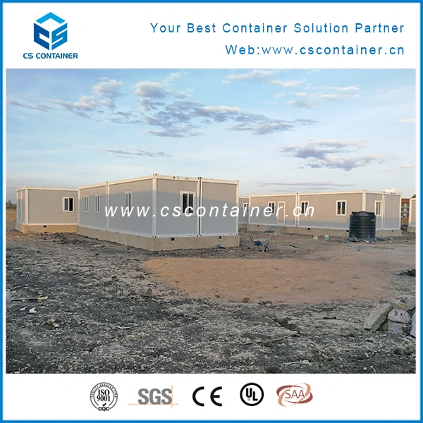 Cabañas de contenedores de oficina / Casas de paquete plano de China / Alojamiento en campamento en contenedor