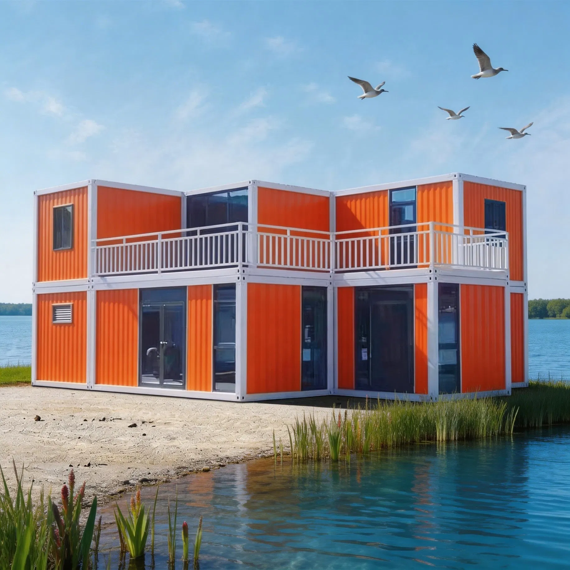 Casa modular de construcción rápida de EPS, casa contenedor integrada, casa prefabricada