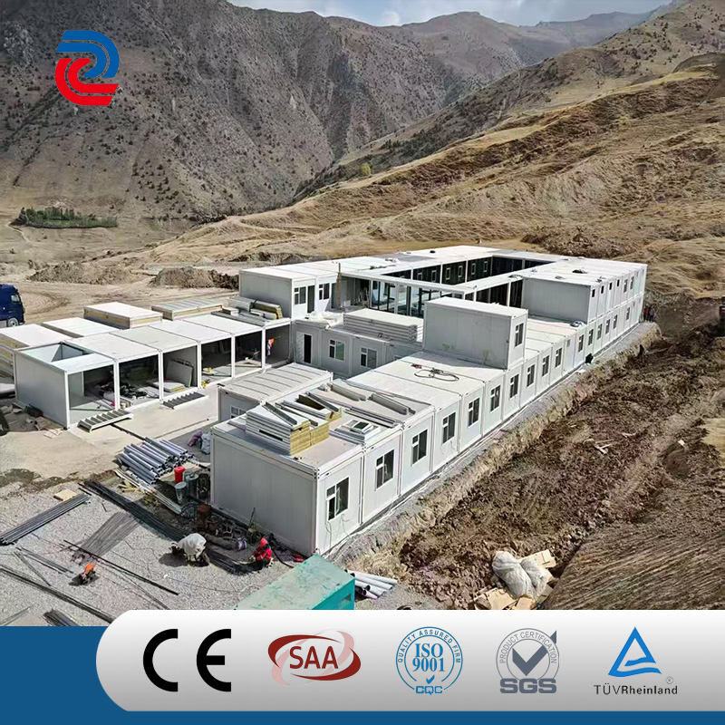 Casa contenedor móvil aislada para oficina de construcción y alojamiento del personal