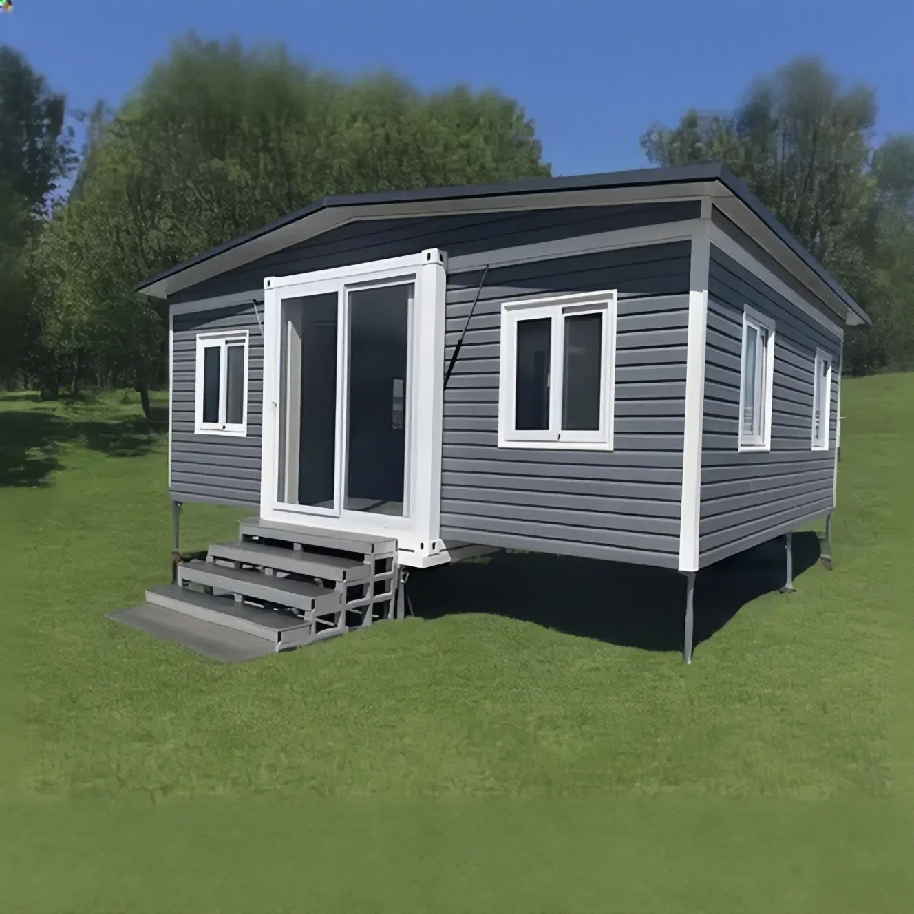 Cabina móvil expandible plana prefabricada estudio casa diminuta oficina estructura de acero contenedor