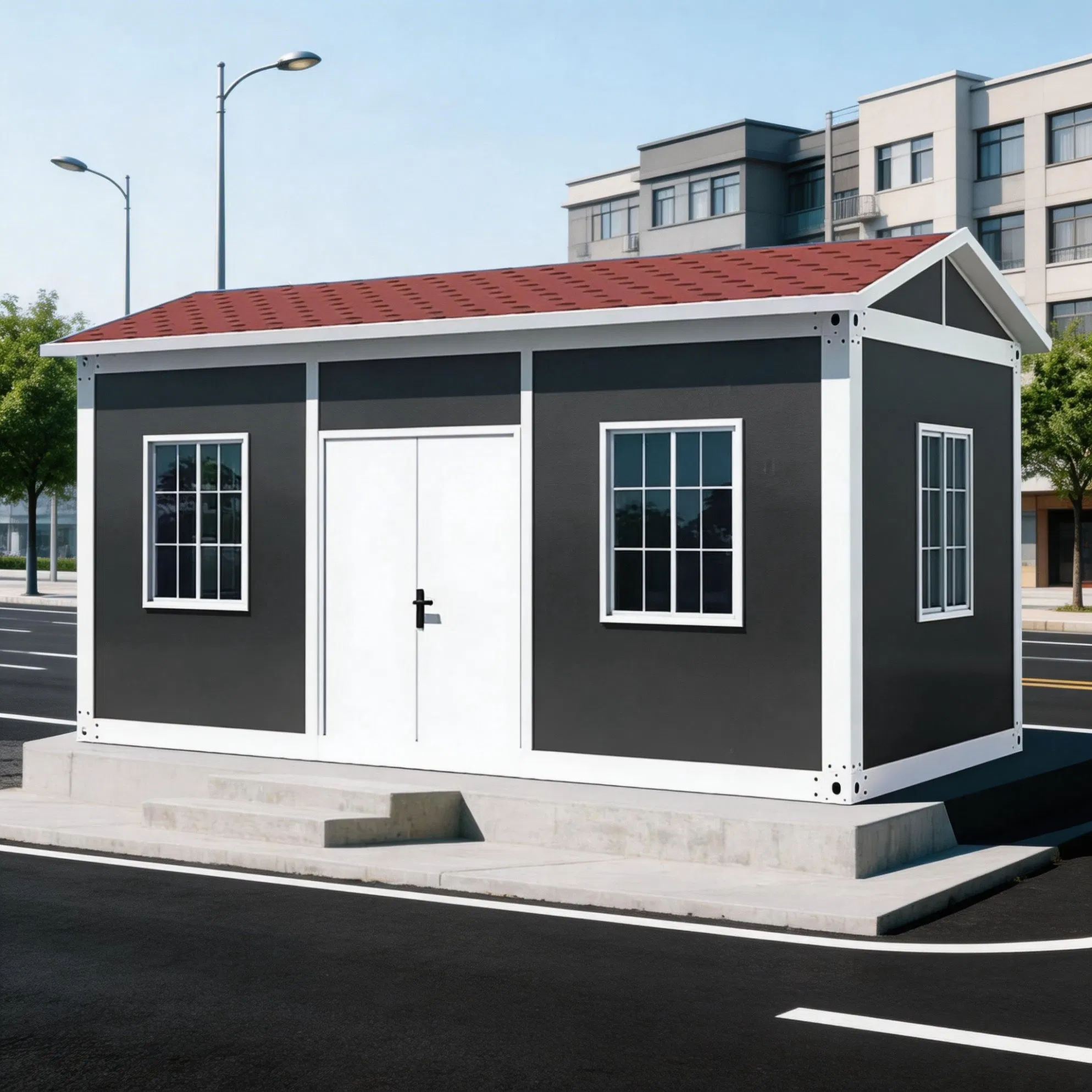 Casa modular plana de contenedor personalizada al por mayor para pastoreo, casa prefabricada, hogar pequeño