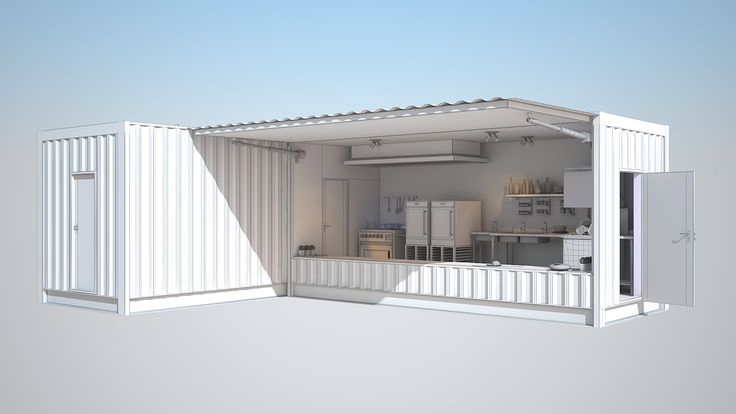 Restaurante Estructura de Acero Modular Contenedor Cafetería