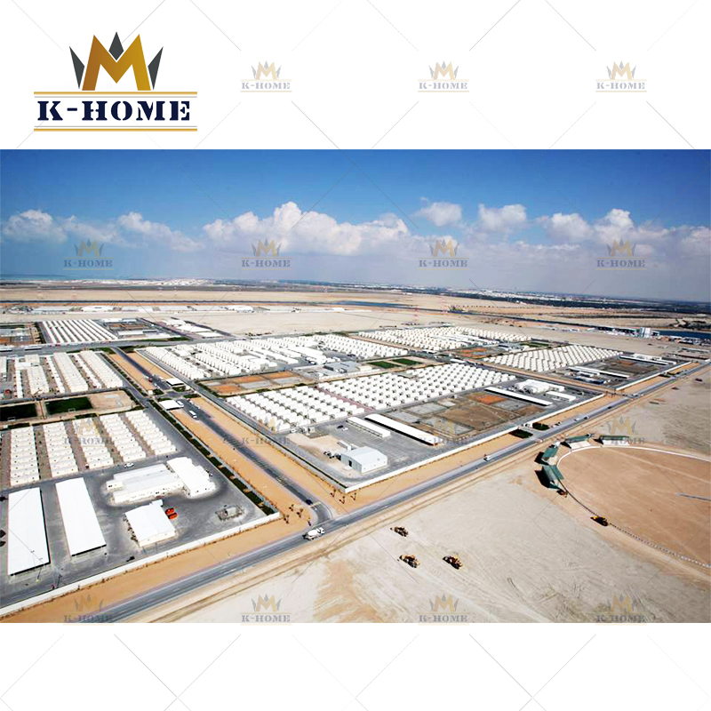 Sitio de construcción vivienda modular prefabricada móvil contenedor portátil cuarteles de trabajo en campo petrolero
