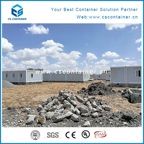 Cabañas de contenedores de oficina / Casas de paquete plano de China / Alojamiento en campamento en contenedor