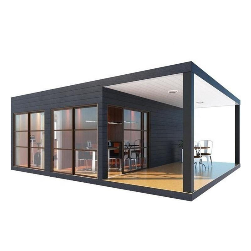 Construcción de casas prefabricadas modulares expandibles y empaquetadas en plano