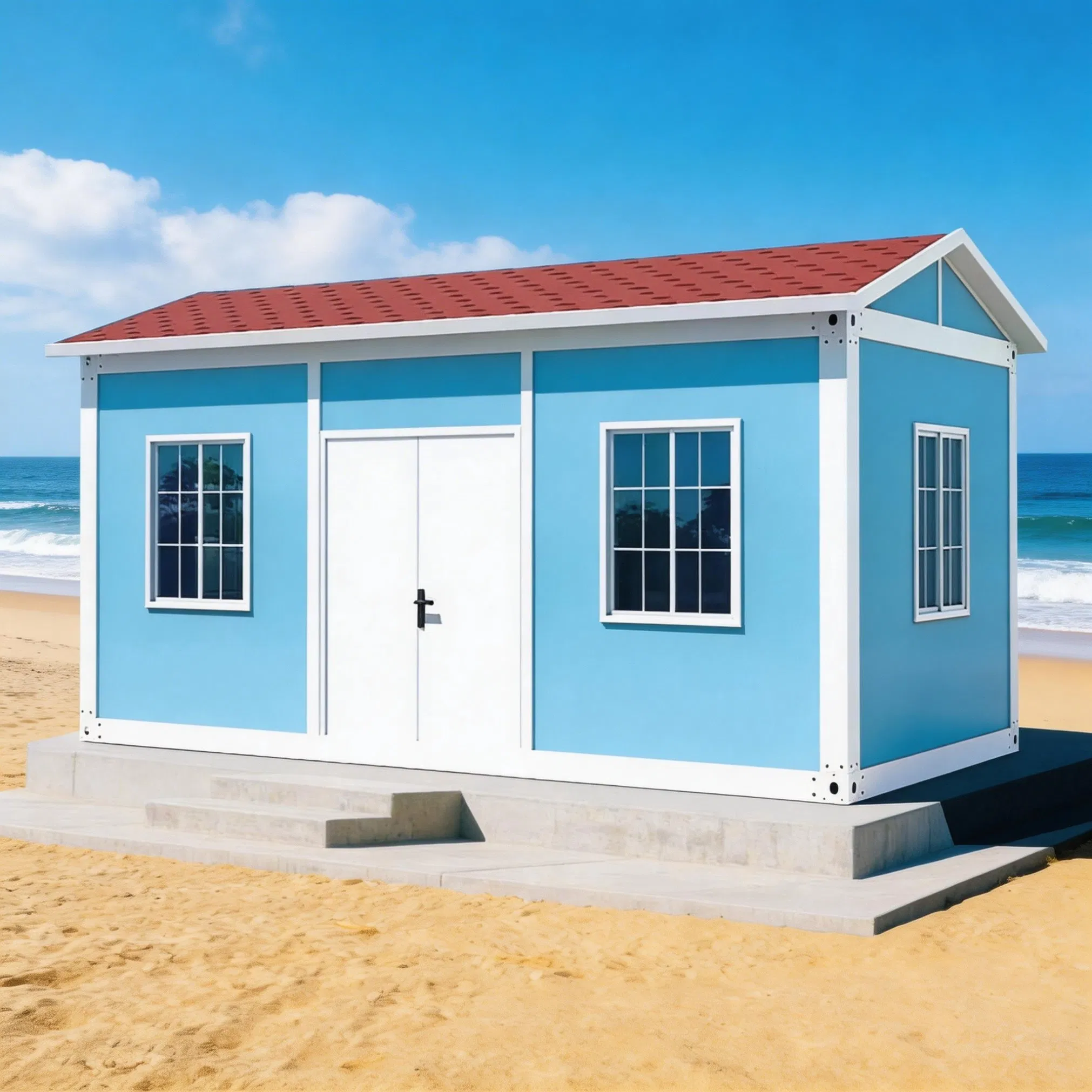 Casa modular plana de contenedor personalizada al por mayor para pastoreo, casa prefabricada, hogar pequeño