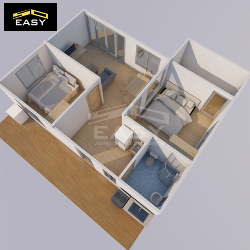 Moderna y hermosa villa prefabricada de contenedores de envío cómoda