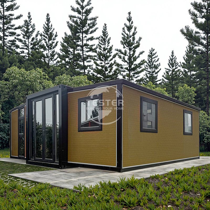 20FT Diseño de expansión de esquina de casa de acero prefabricado resistente a la corrosión de ensamblaje rápido