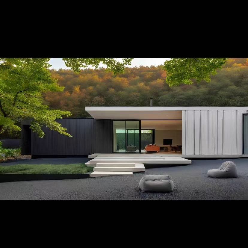 China construyó una villa de acero con una solución rentable