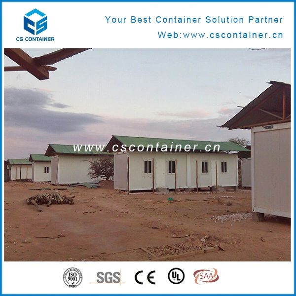 Cabañas de contenedores de oficina / Casas de paquete plano de China / Alojamiento en campamento en contenedor