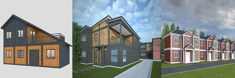 Villas de contenedores personalizadas de construcción rápida para vivir