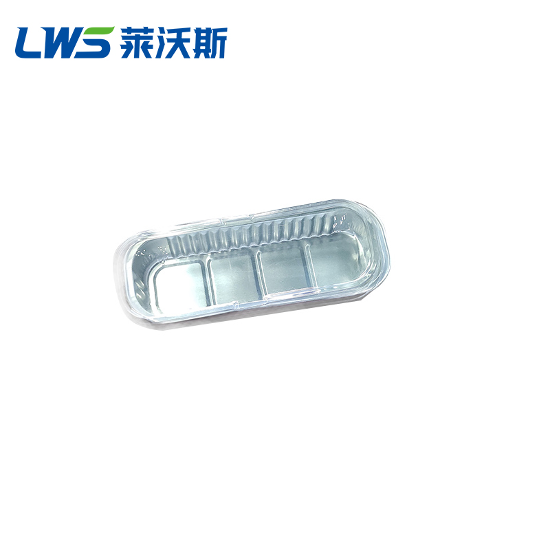 Contenedor de comida desechable 200ml para postres, rectangular, para llevar, de aluminio coloreado