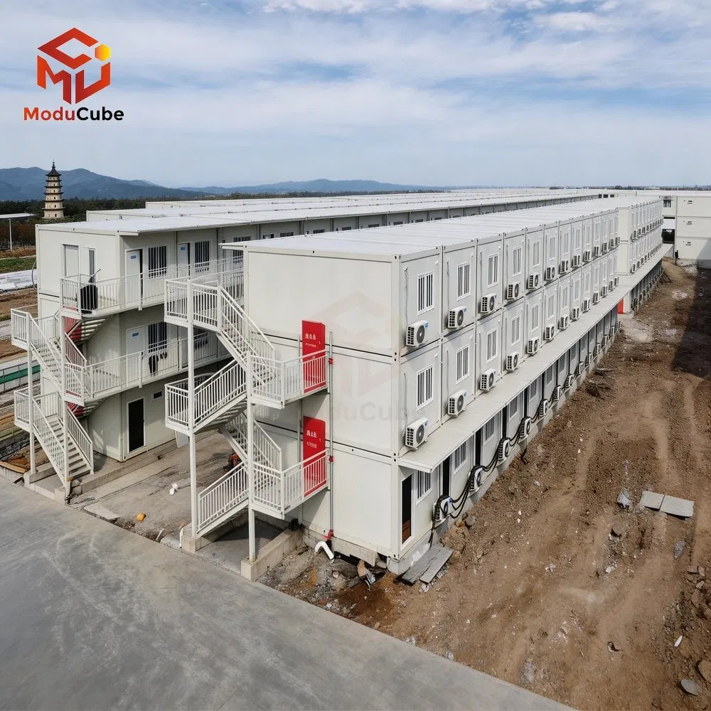 Edificios personalizables 2-Storey &amp; 3-Storey Dormitorios para el personal Sitios de camping Vivienda de emergencia