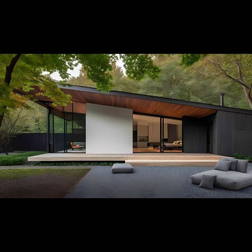 China construyó una moderna villa de acero ideal para alojamientos