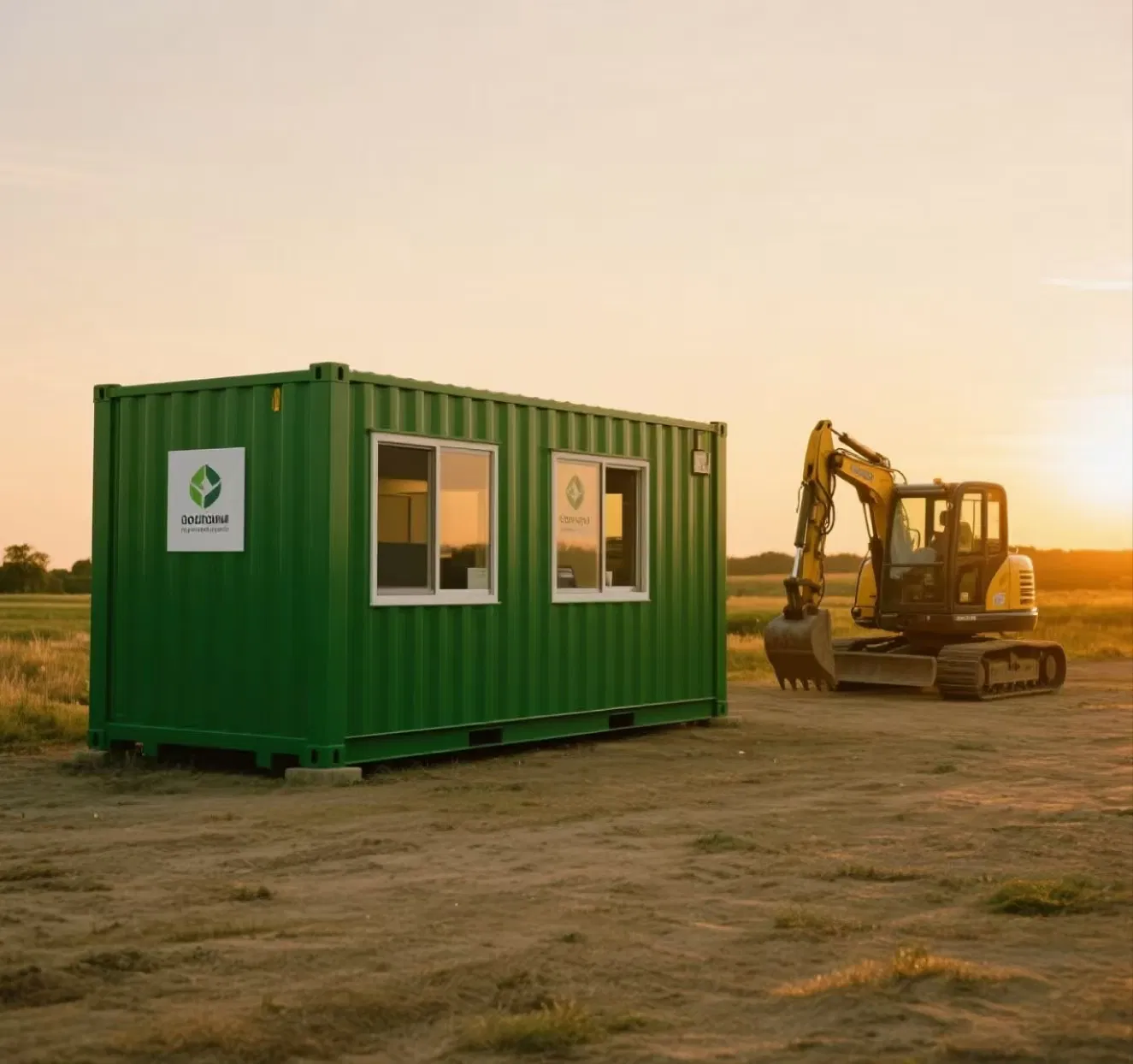 Cabina de oficina modular portátil prefabricada para construcción