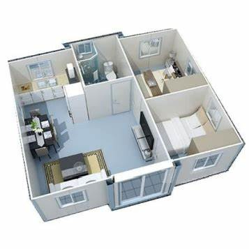 2025 Casa Contenedor Portátil Plegable Expandible Popular para Camping con Instalaciones de Vivienda
