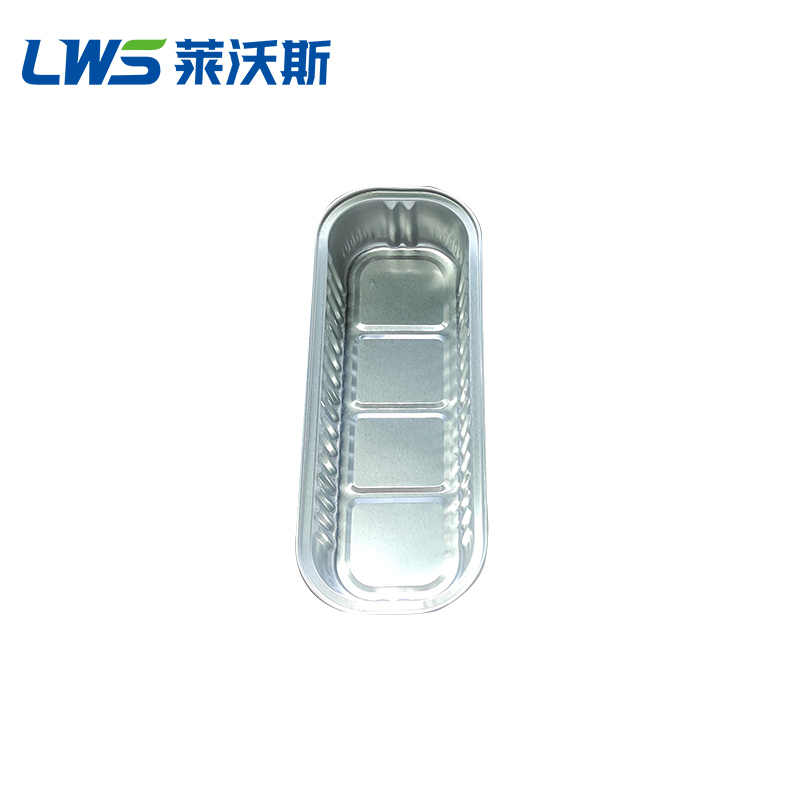 Contenedor de comida desechable 200ml para postres, rectangular, para llevar, de aluminio coloreado