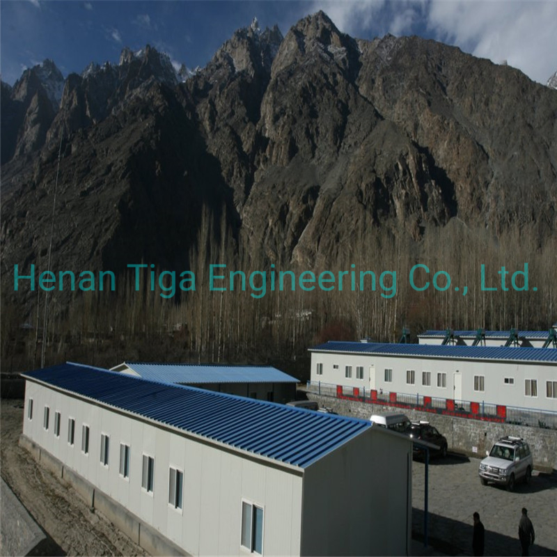 Sitio de construcción económica de China, campamento de trabajo de minería, vivienda modular de estructura de acero prefabricada
