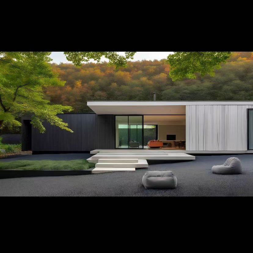 China construyó una moderna villa de acero ideal para alojamientos