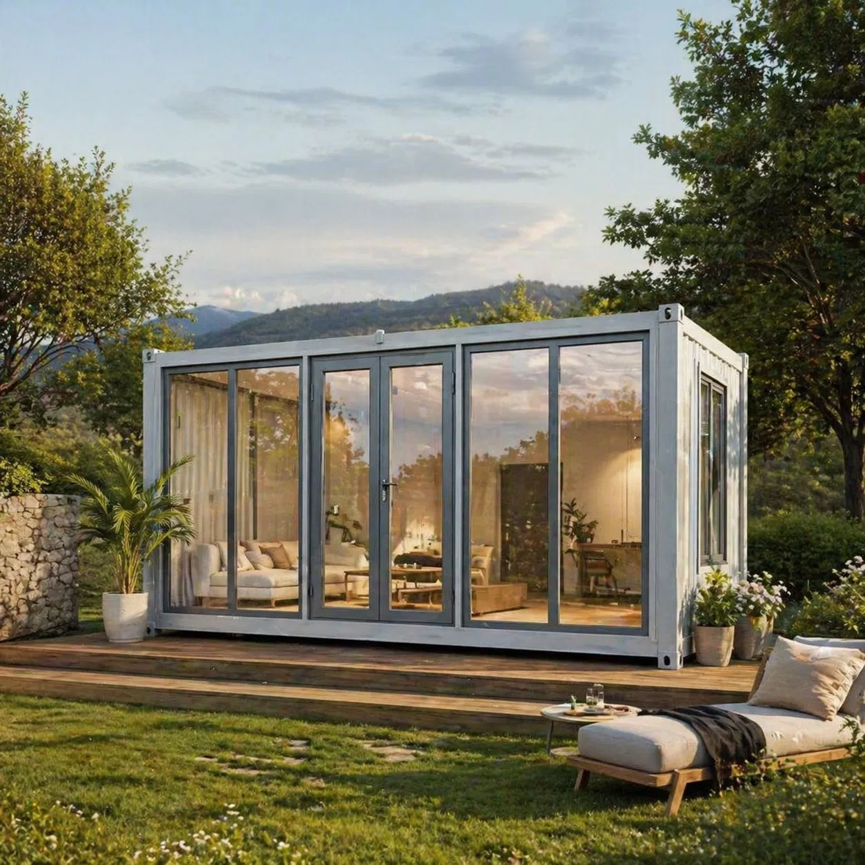 Casa Contenedor Modular Portátil para Oficina, Tienda y Vivienda al Aire Libre