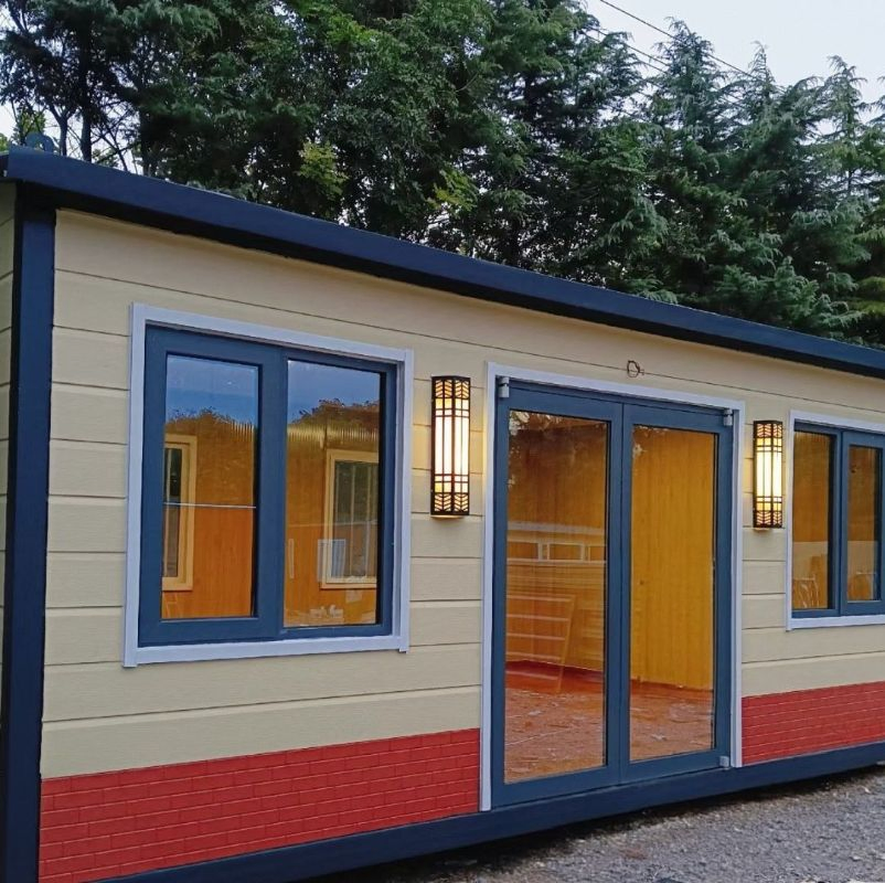 Casa contenedor de diseño moderno prefabricado para alojamiento de oficina, tienda y restaurante