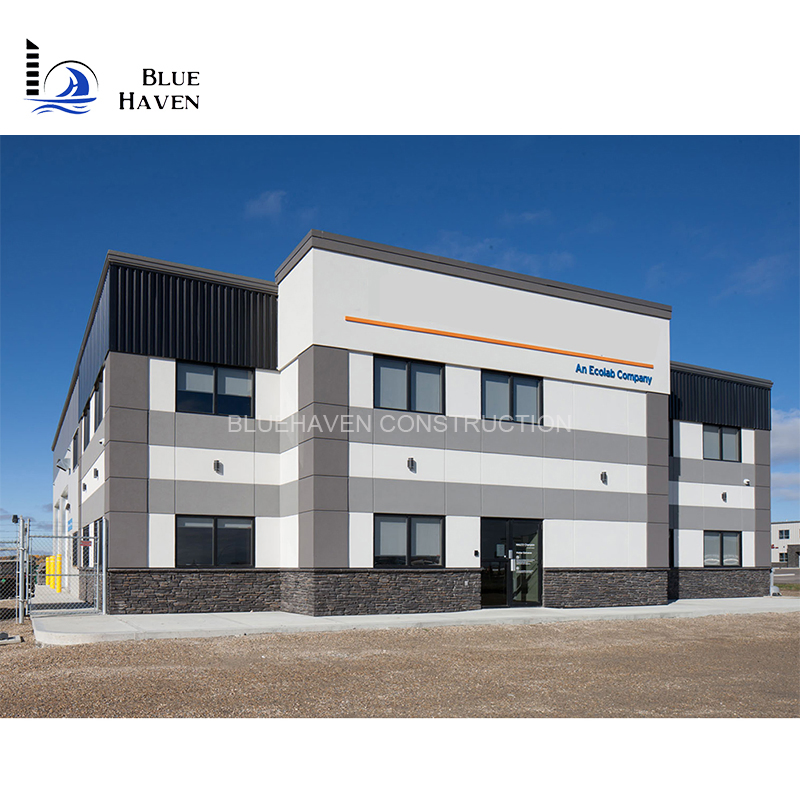 Estructura de acero anti óxido modular y expandible para oficina de gestión en contenedor