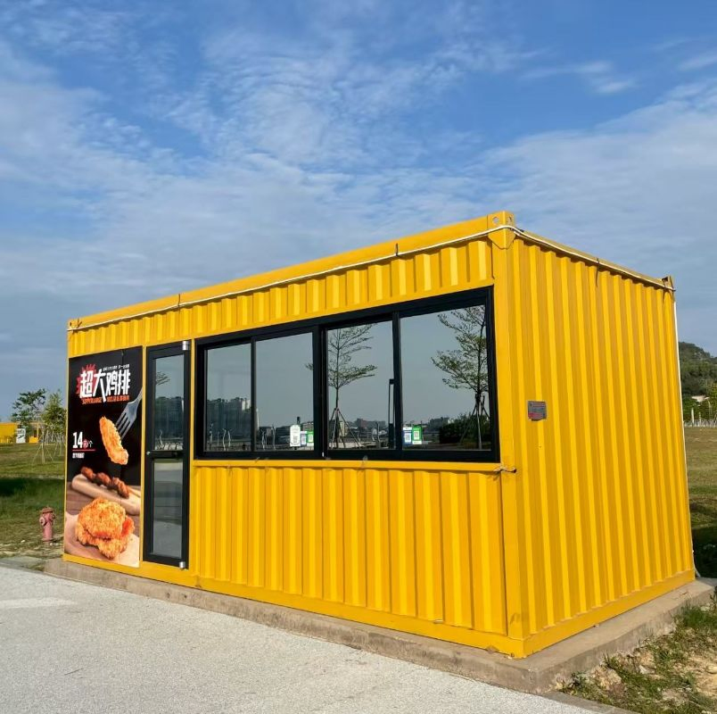 Casa contenedor de diseño moderno prefabricado para alojamiento de oficina, tienda y restaurante